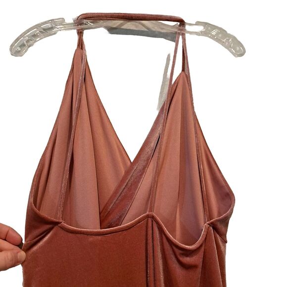 Lulus Whimsical Romance Mauve Velvet Faux-Wrap Maxi Dress Plus Size 2X New NWT - Picture 11 of 15